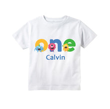 Load image into Gallery viewer, Monster 1st Birthday Party Personalized Shirt for Baby Boys